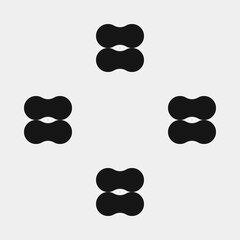 Abstract Cross Pattern Dots Logo generative computational art illustration