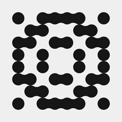 Abstract Cross Pattern Dots Logo generative computational art illustration