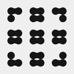 Abstract Cross Pattern Dots Logo generative computational art illustration