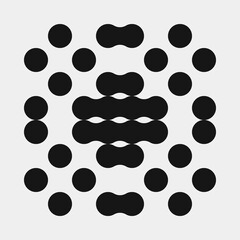 Abstract Cross Pattern Dots Logo generative computational art illustration