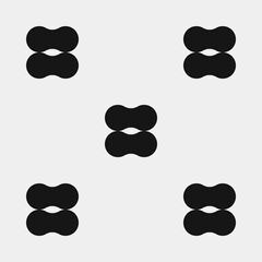 Abstract Cross Pattern Dots Logo generative computational art illustration