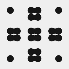 Abstract Cross Pattern Dots Logo generative computational art illustration