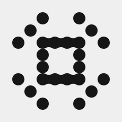 Abstract Cross Pattern Dots Logo generative computational art illustration