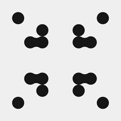 Abstract Cross Pattern Dots Logo generative computational art illustration