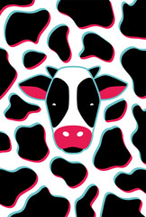 Fototapeta premium cow skin tik tok social network