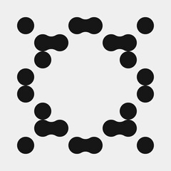 Abstract Cross Pattern Dots Logo generative computational art illustration