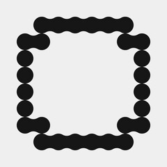 Abstract Cross Pattern Dots Logo generative computational art illustration
