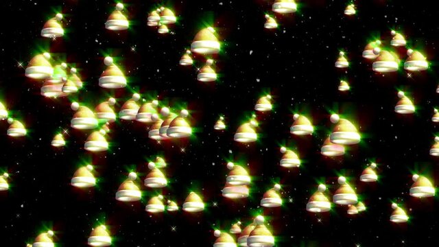 red santa claus hat loop animation