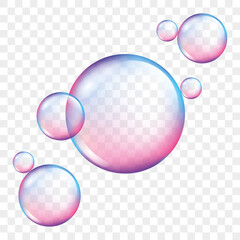 transparent soap bubbles isolated on black vector illustration EPS10