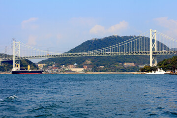 関門海峡と関門橋