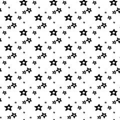 Hand Drawn Starry Sky Seamless Pattern-11