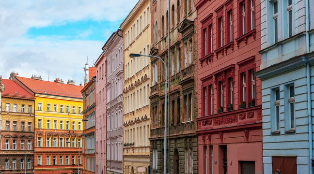 Colorful buildings in Prague