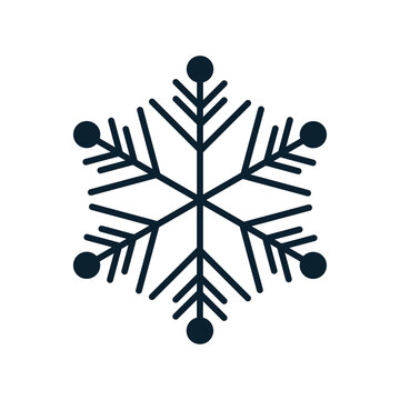 Płatek śniegu śnieżynka prosty wektor logo