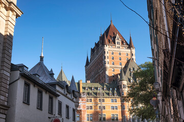 Obraz premium Historic Chateau Frontenac old quebec canada