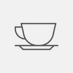 Teacup icon isolated on background. Hot drink symbol modern, simple, vector, icon for website design, mobile app, ui. Vector Illustration