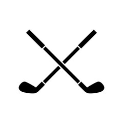 Golf icon, logo isolated on white background