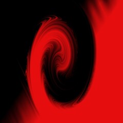 Red paint twisted wave on black. The effect for background