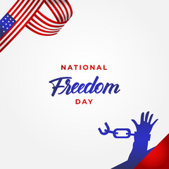 National Freedom Day Vector Design Illustration For Banner and Background