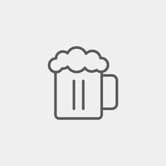 Beer glass icon. Vector Illustration