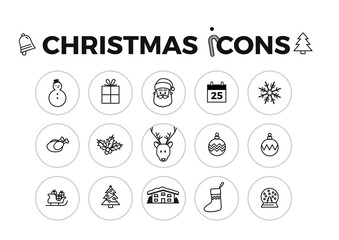 icônes de noël