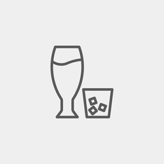 Drink glass icon isolated on background. Beverage symbol modern, simple, vector, icon for website design, mobile app, ui. Vector Illustration