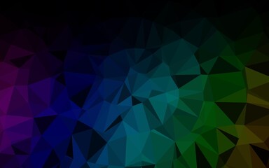 Obraz premium Dark Multicolor, Rainbow vector abstract mosaic background.