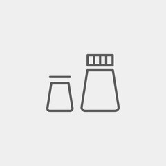 Salt and pepper icon isolated on background. Restaurant symbol modern, simple, vector, icon for website design, mobile app, ui. Vector Illustration