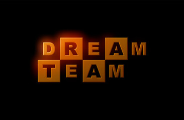 Dream Team con sfondo colorato