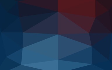 Dark Blue, Red vector triangle mosaic template.