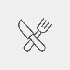 Fork and knife icon isolated on background. Restaurant symbol modern, simple, vector, icon for website design, mobile app, ui. Vector Illustration