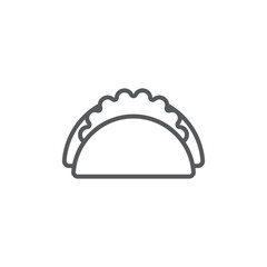 Taco mexican food vector icon isolated on white background