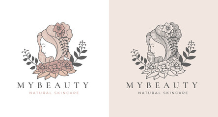 beauty floral women logo design