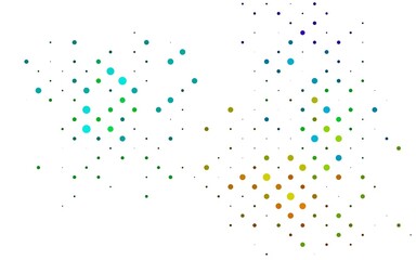 Light Multicolor, Rainbow vector background with bubbles.