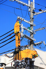 電柱の電気工事