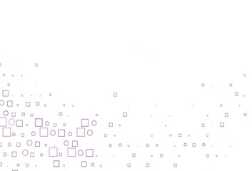 Light Purple vector pattern with spheres, squares.