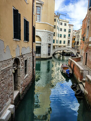 Beautiful canals in Venice Italy
