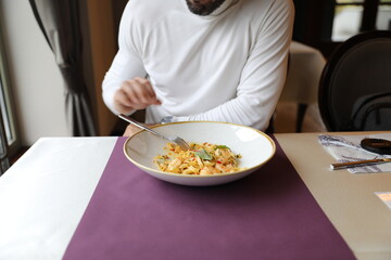 Makaron z krewetkami