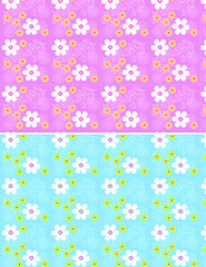 Fototapeta na wymiar Floral seamless pattern. Plant texture for fabric, wrapping, wallpaper and paper. Decorative print.