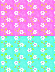 Fototapeta na wymiar Floral seamless pattern. Plant texture for fabric, wrapping, wallpaper and paper. Decorative print.