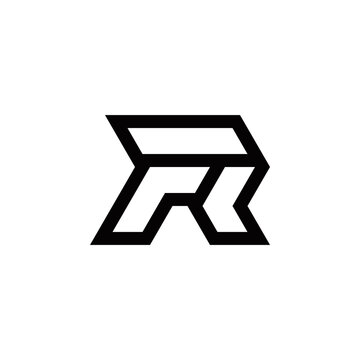 f r fr rf initial logo design vector symbol graphic idea creative
