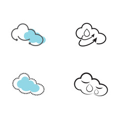 Obraz premium Set Cloud template vector