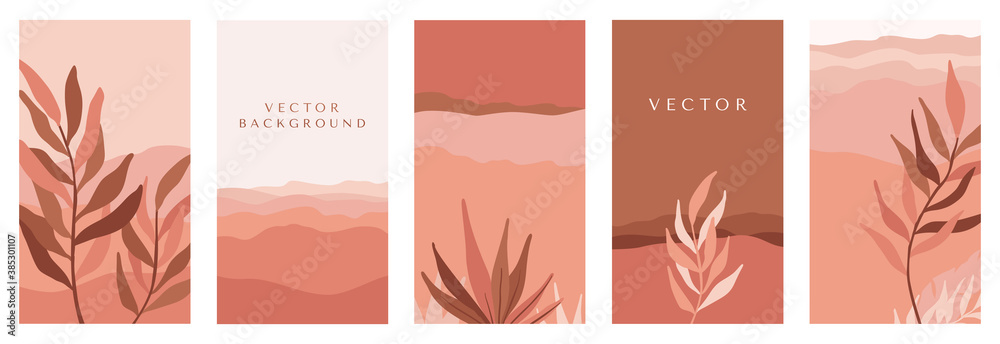 Poster vector abstract creative background in minimal trendy style with copy space for text - design templa