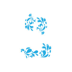 water splash icon vector illustration design template