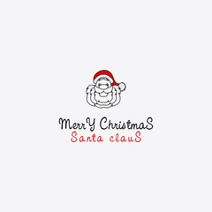 Inspires linear icons from the Santa Claus logo design. Thin line illustration. Contour symbol. Vector drawing of isolated lines