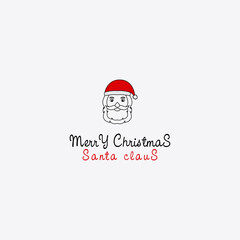 Inspires linear icons from the Santa Claus logo design. Thin line illustration. Contour symbol. Vector drawing of isolated lines