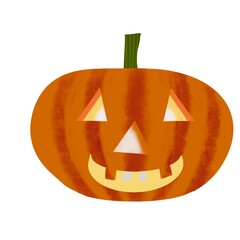 Funny Pumpkin  as Sign and symbol for Halloween holiday