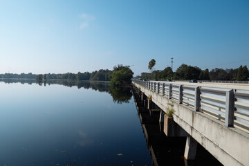 Fototapeta na wymiar Landscape of Historical Town of Temple Terrace Florida