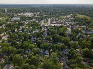 Fotobehang Hudson Ohio aerial photography, Hudson © wilgory