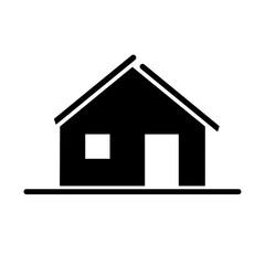 House black icon on white background. Vector EPS10