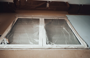 New window in a reform of a house